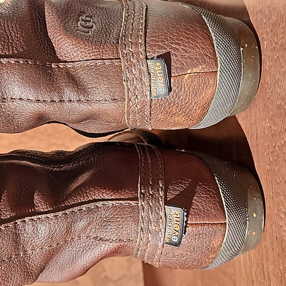 Ugg Australia Belcloud Leather Waterproof Sheepskin Knee Boots Size 7.5 - Picture 6 of 16